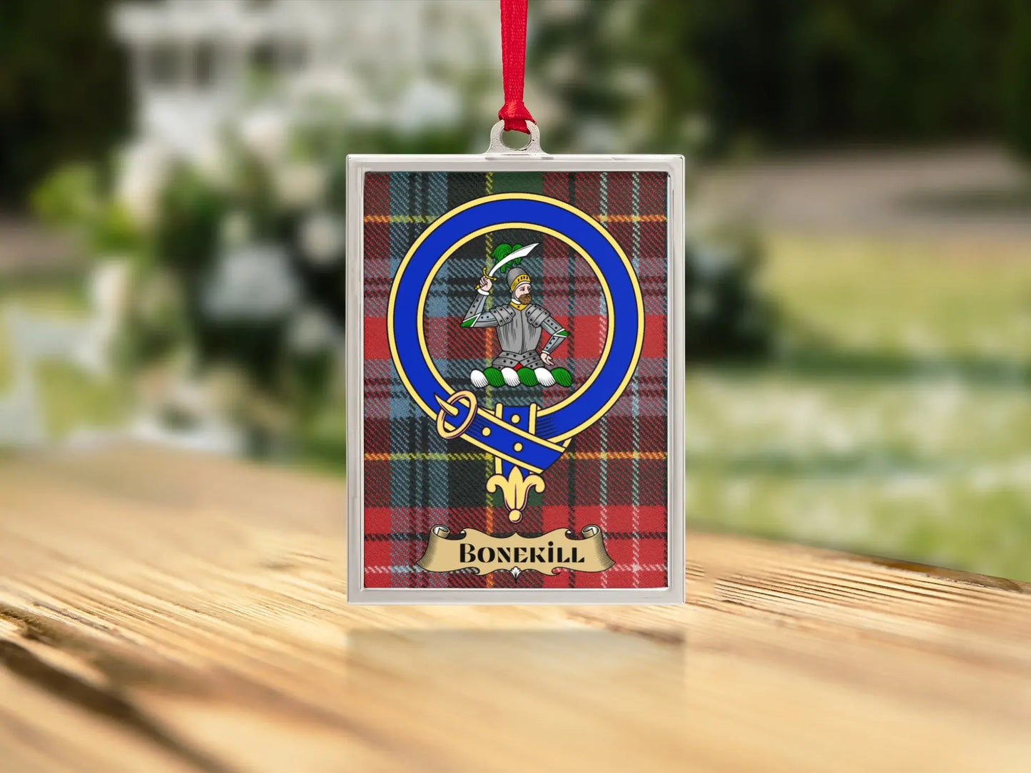 Scottish Clan Bonerill Plaid Ornament product type
