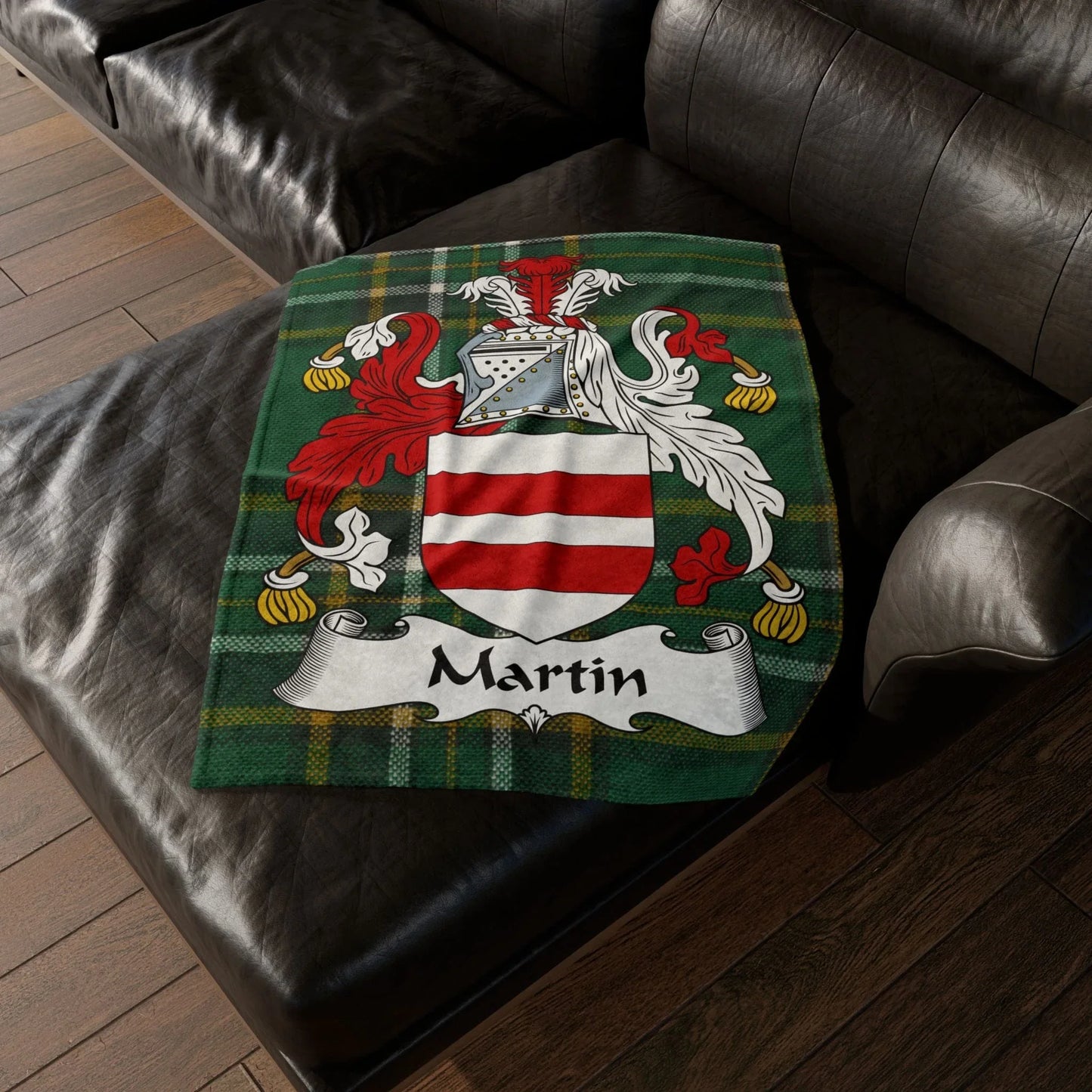 Martin Surname Irish Coat Of Arms Tartan Blanket
