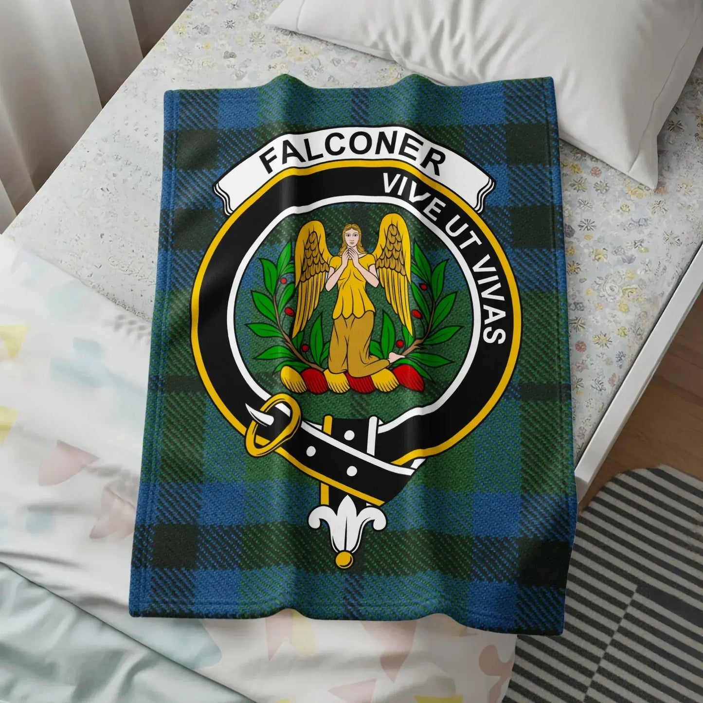 Falconer Vive Ut Vivas Emblem Design Blanket product
