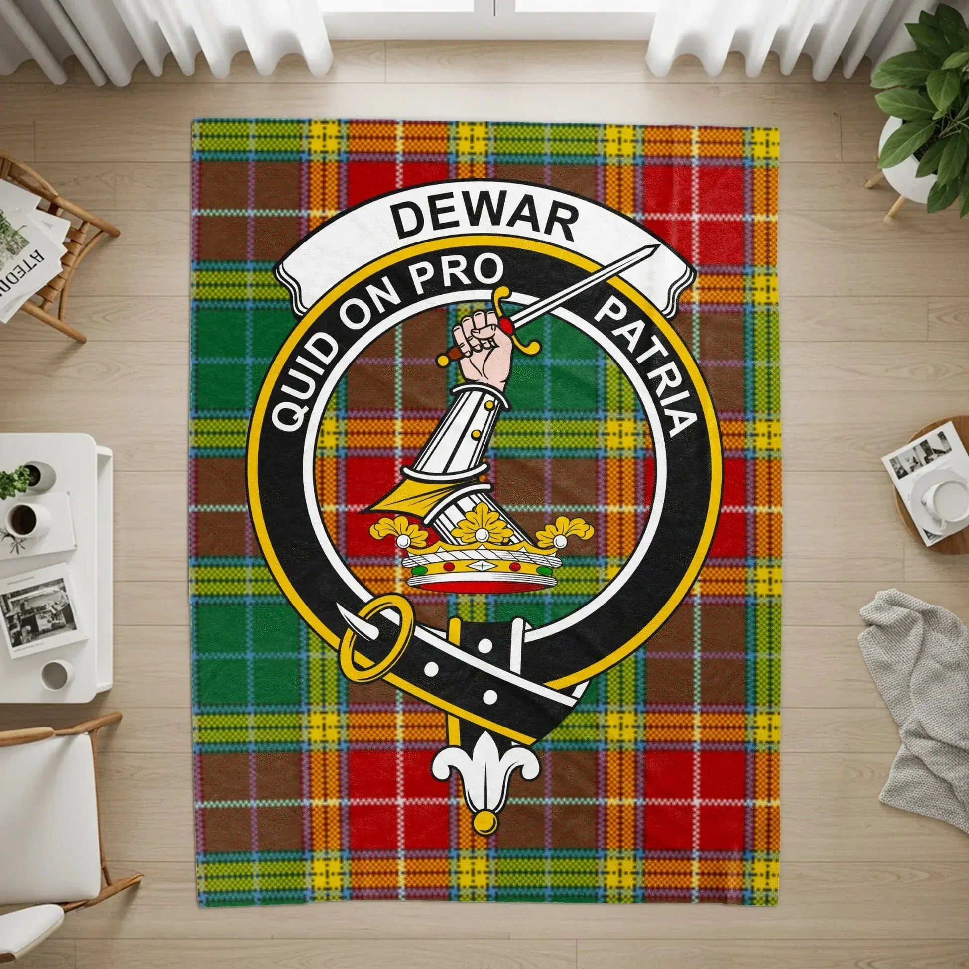 Dewar Quid On Pro Patria Clan Tartan Rug product type