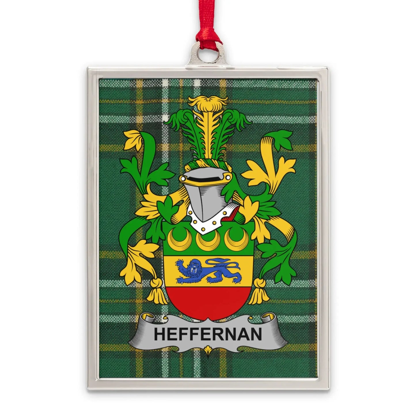 Heffernan Family Crest Emblem Green Background product