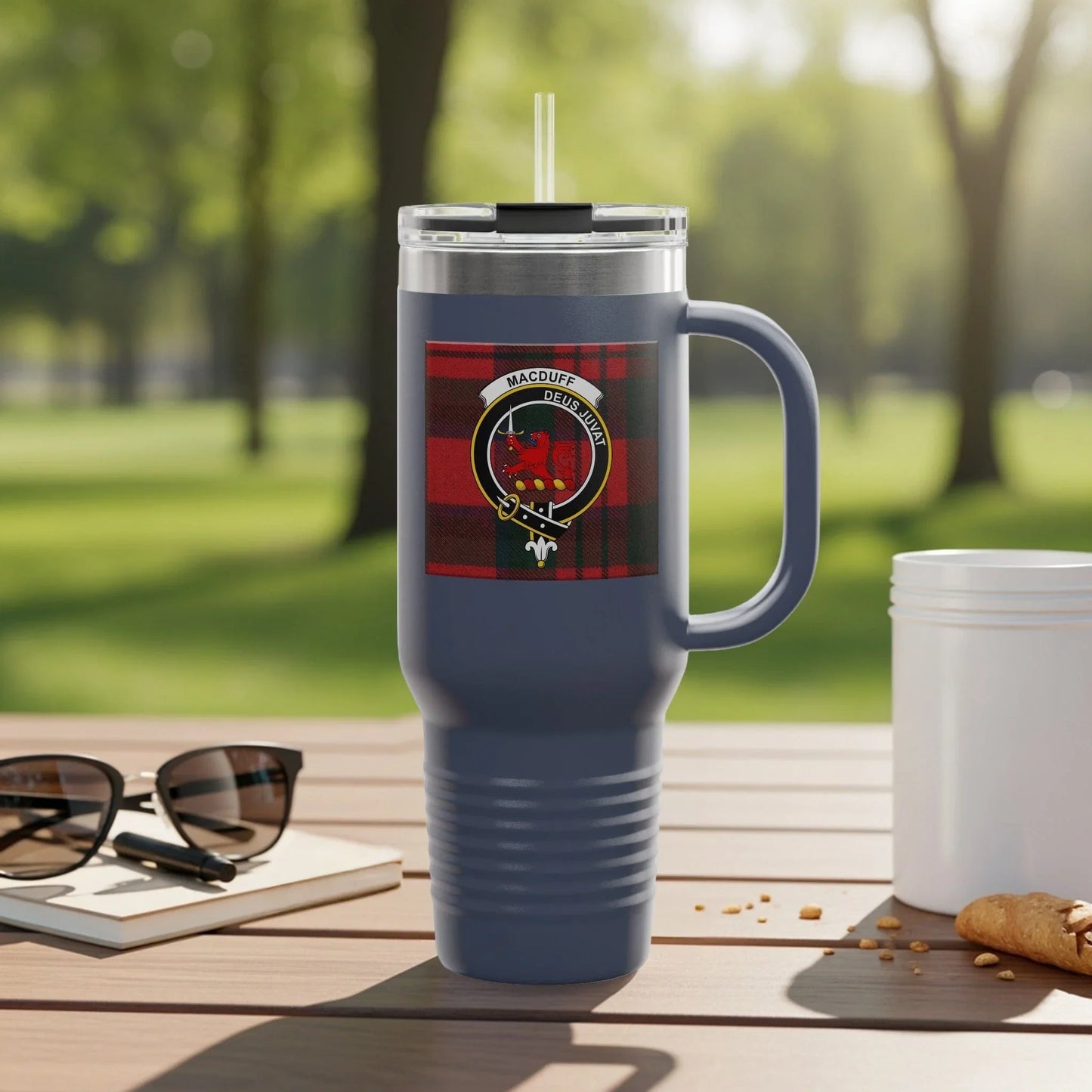 MacDuff Fire Department Tartan Plaid Travel Mug product