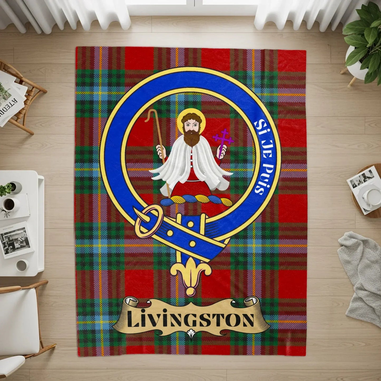Livingston Saint Pius Tartan Living Room Rug product