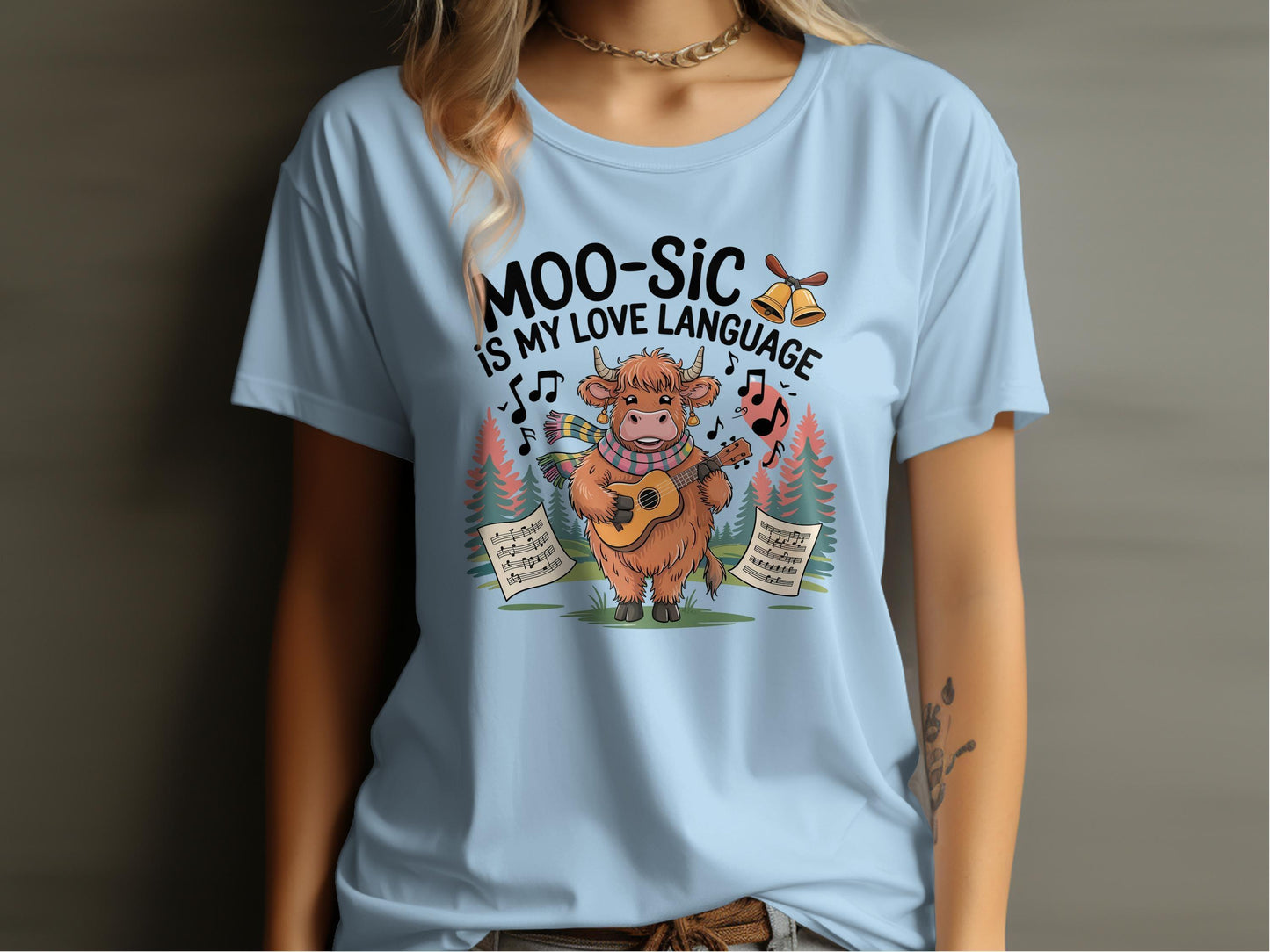 MOO-SIC is My Love Language Graphic T-Shirt product type