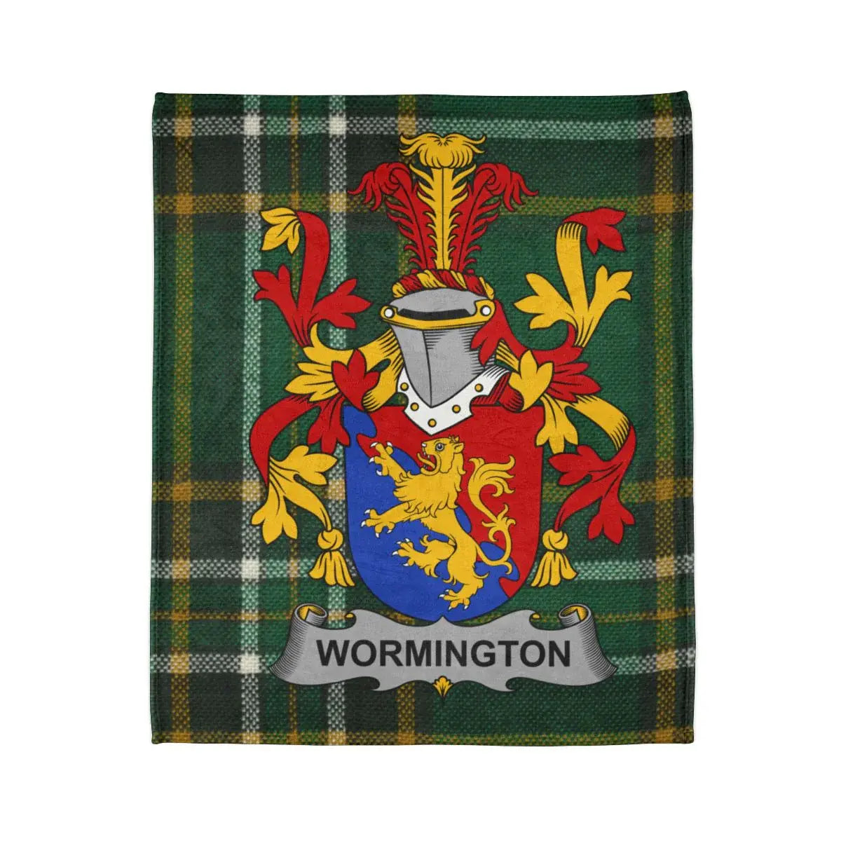 Wormington Family Crest Tartan Blanket product