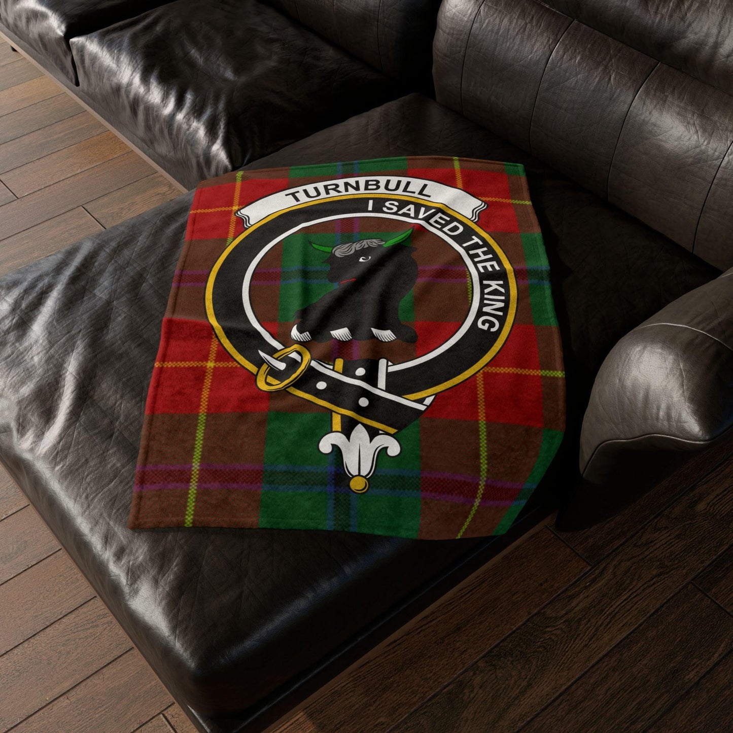 Turnbull Clan Tartan Blanket – Scottish Crest Throw - Celtic Ancestry Gifts