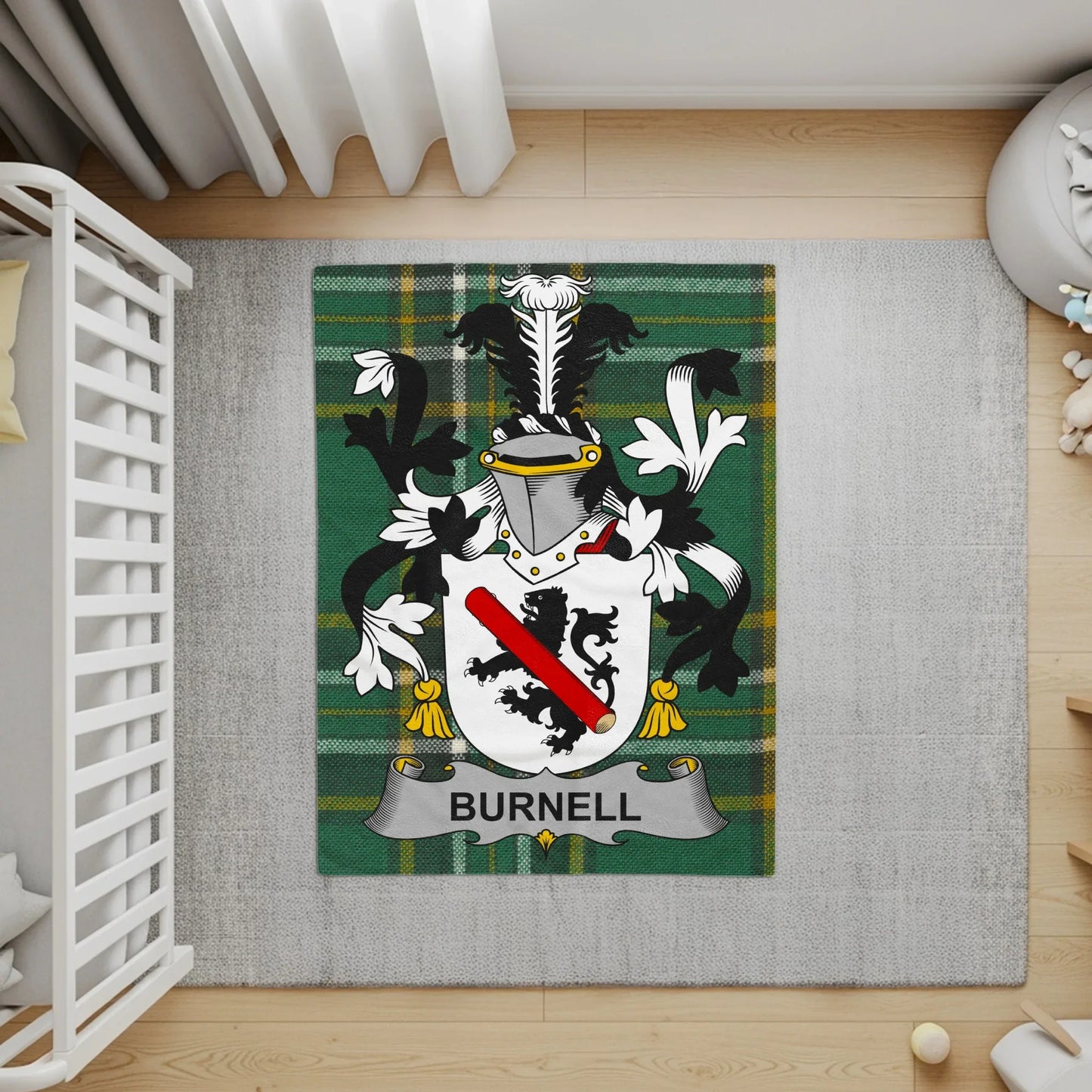 Personalized Family Crest Indoor Area Rug product