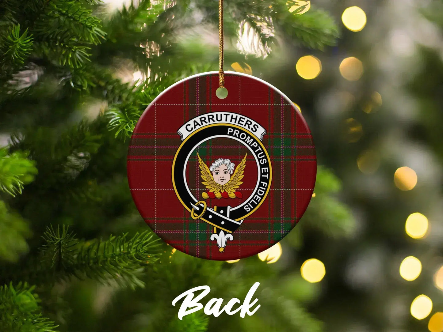 Carruthers Clan Crest Tartan Christmas Ornament product type