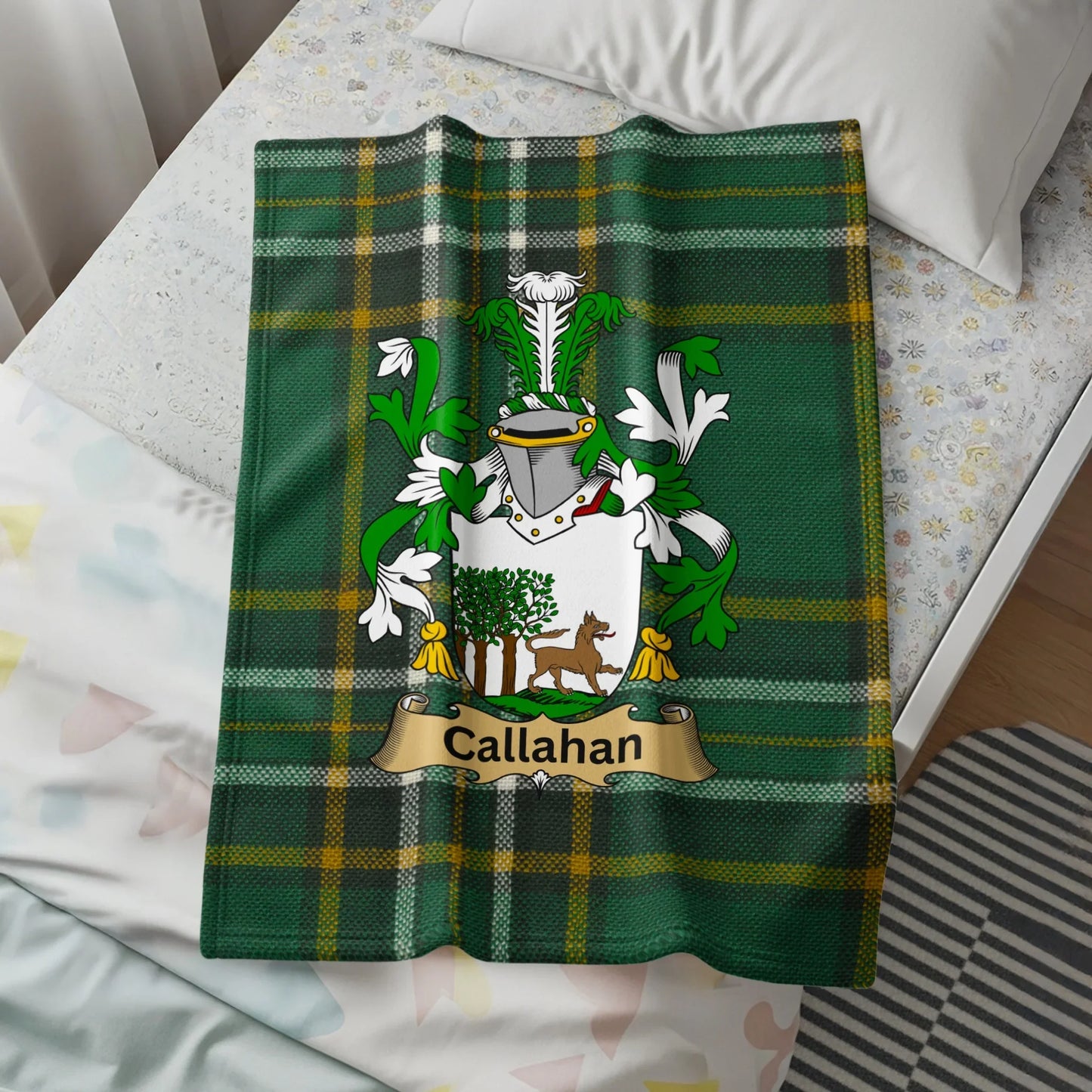 Callahan Family Crest Tartan Blanket Product