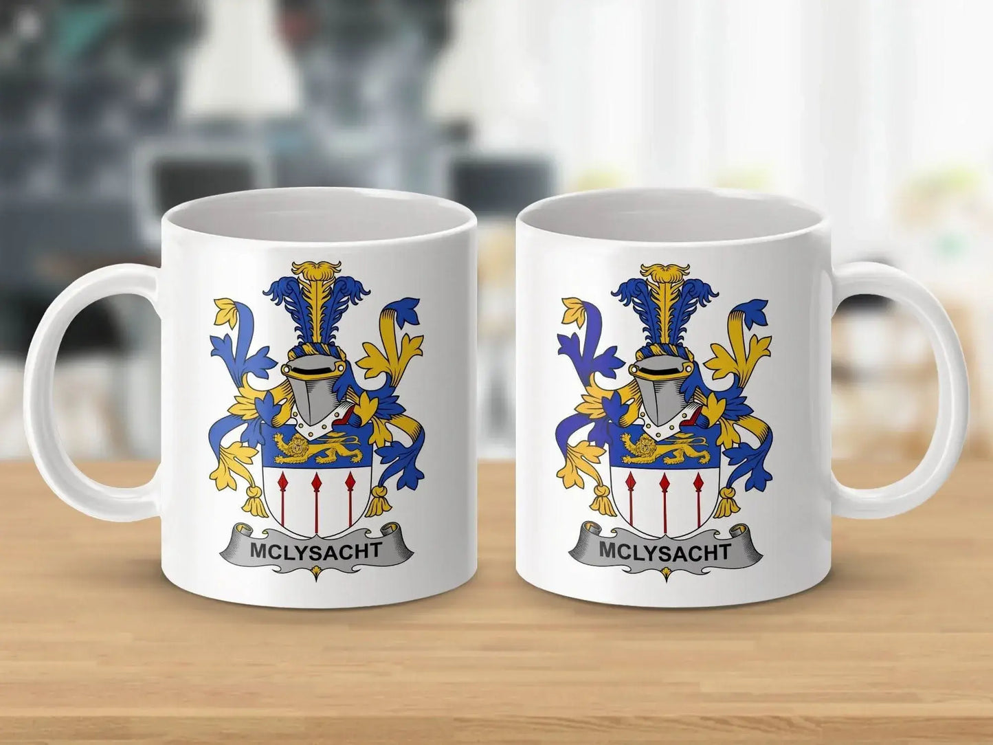 McLysacht Surname Irish Family Crest Mug - Celtic Ancestry Gifts
