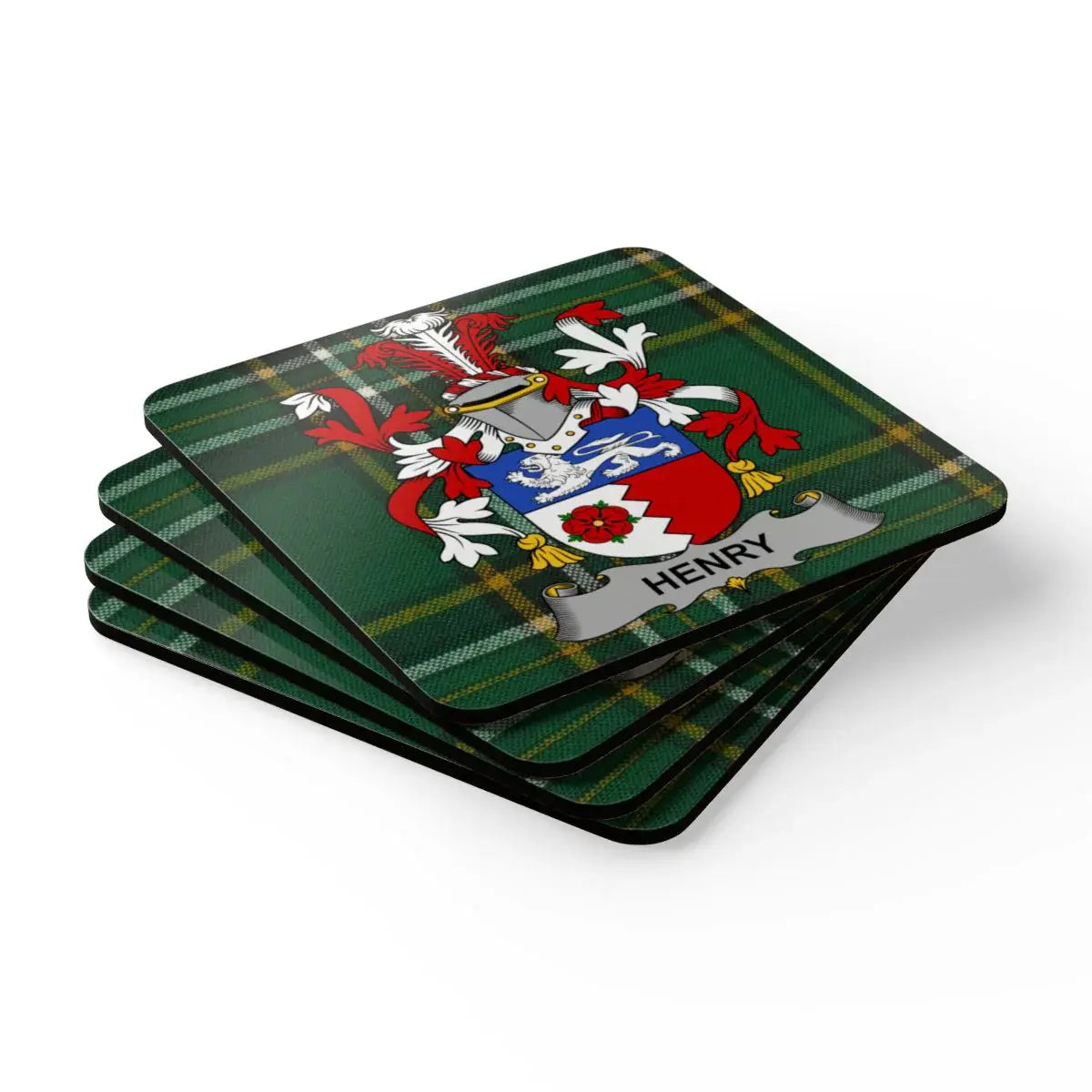 Personalized Henry Family Crest Coaster Set product type