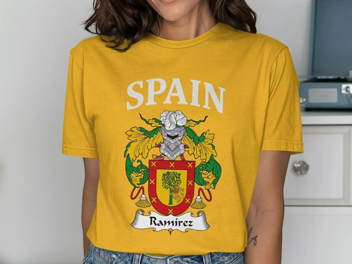 Spain Ramirez Family Crest Emblem T-shirt product type
