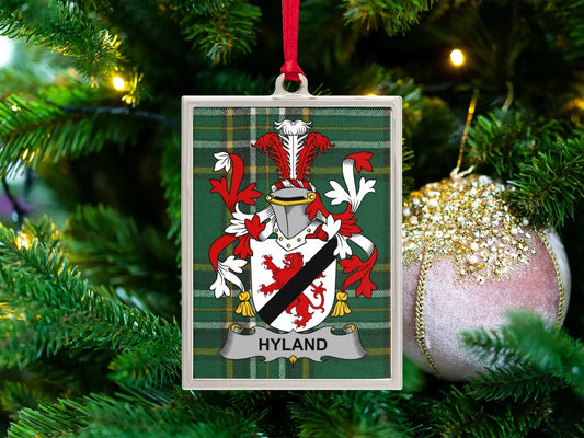 Hyland Family Crest Holiday Ornament product type