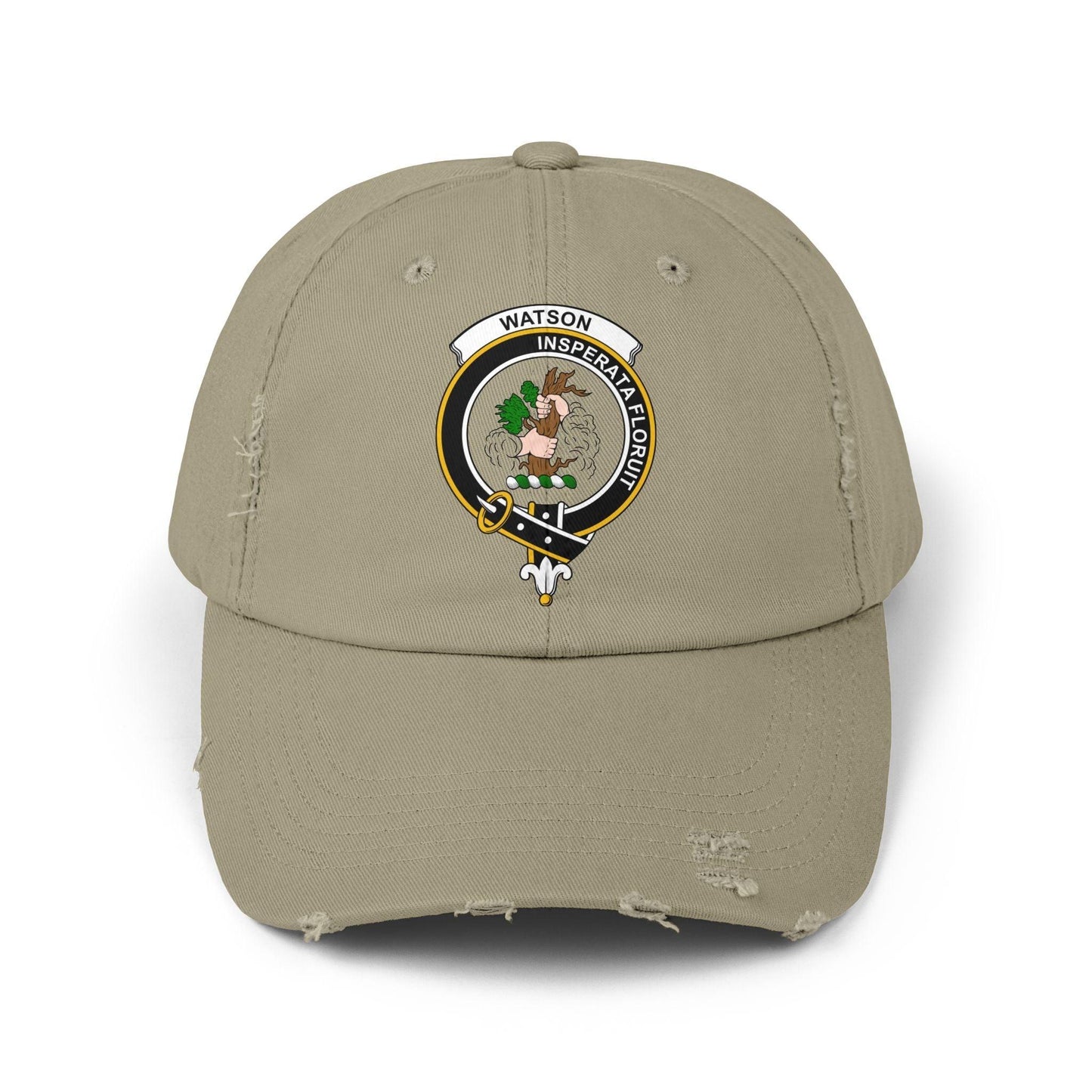 Watson Clan Crest Scottish Distressed Baseball Cap - Celtic Ancestry Gifts