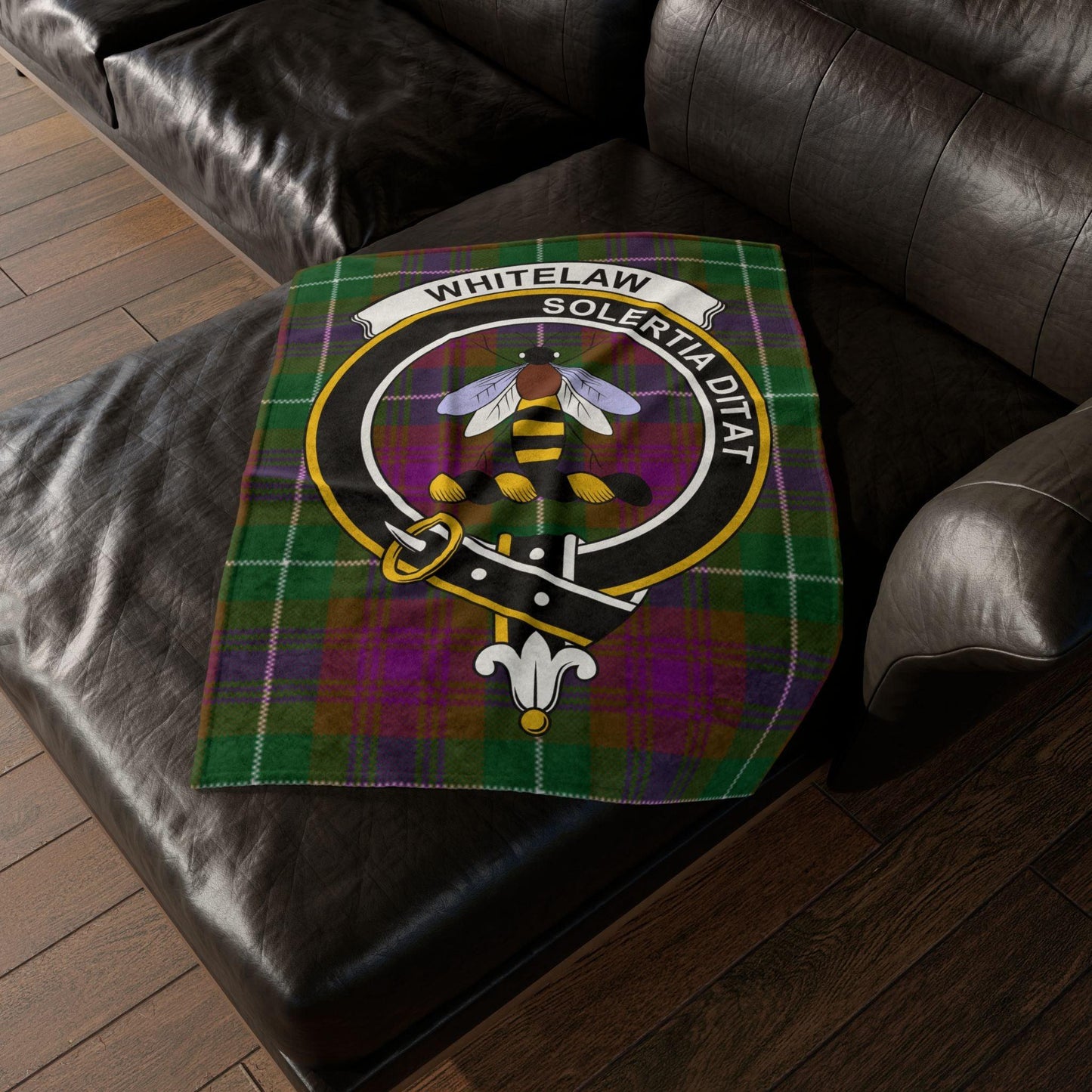 Whitelaw Clan Tartan Blanket – Scottish Crest Throw