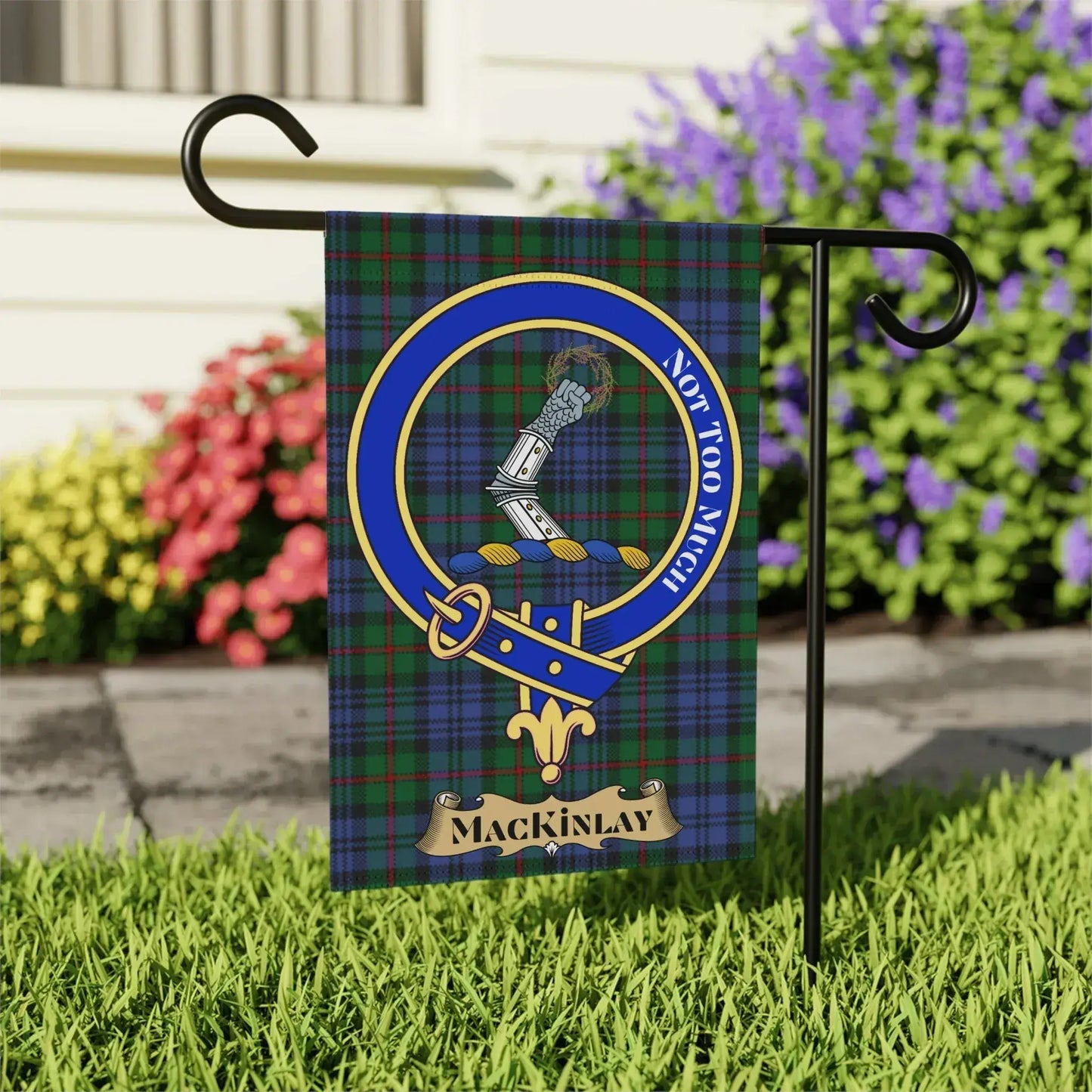 Mackinlay Clan Crest Tartan Garden Flag product