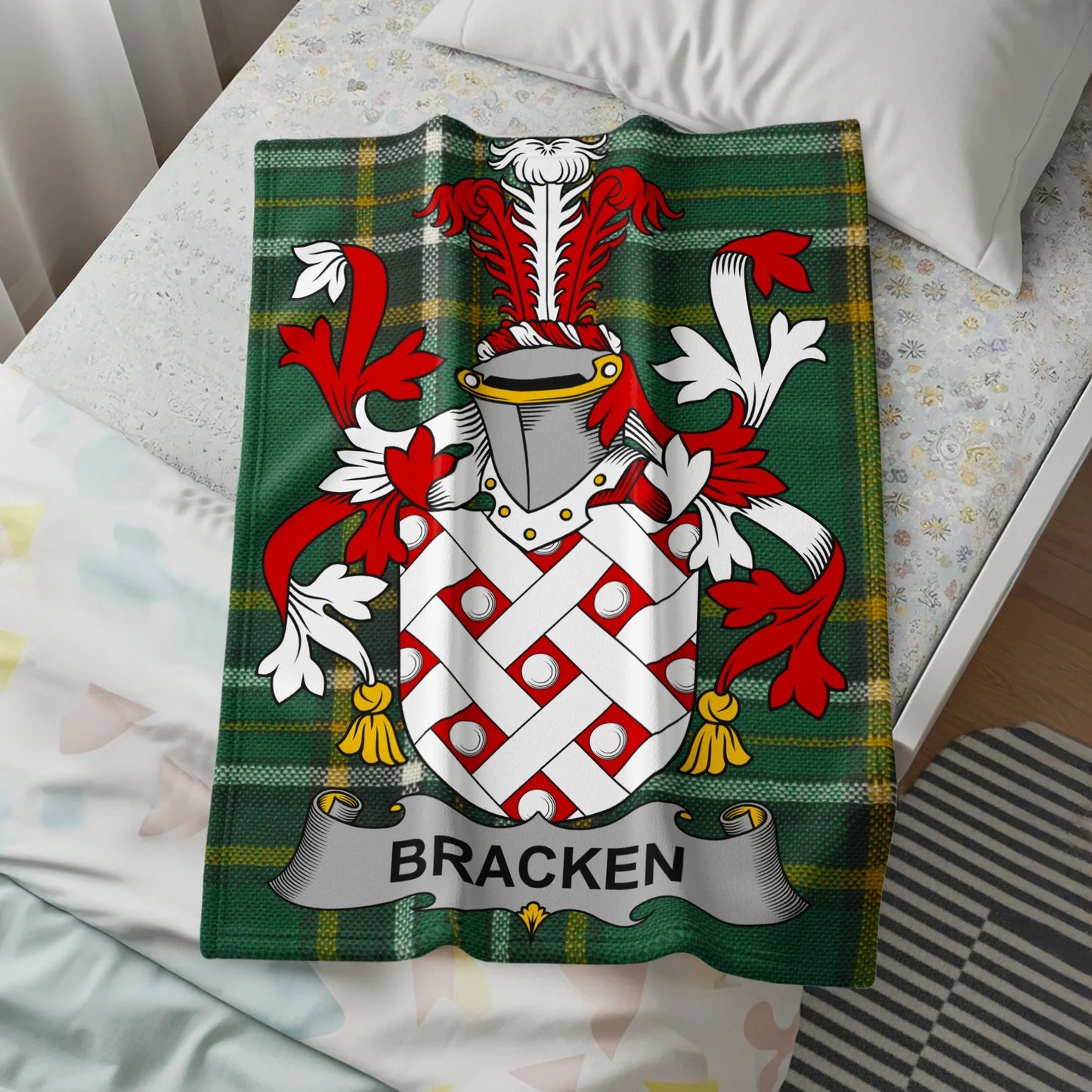 Bracken Family Crest Plaid Patterned Blanket product
