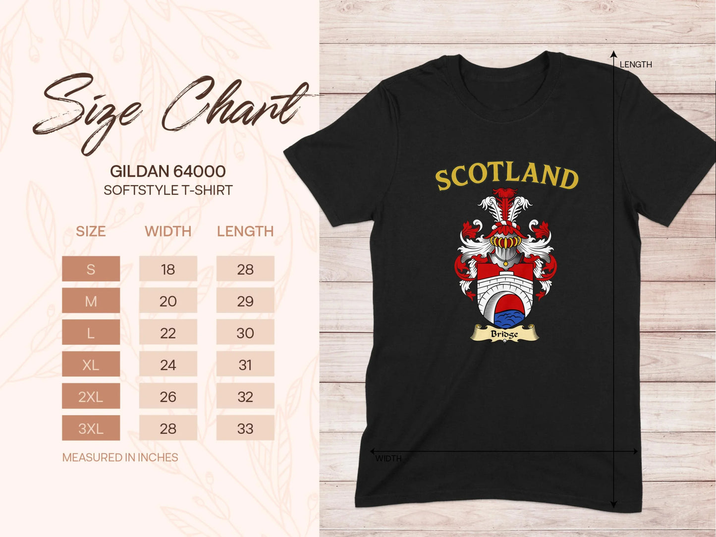 Scotland Crest Gildan 64000 Softstyle T-Shirt product type