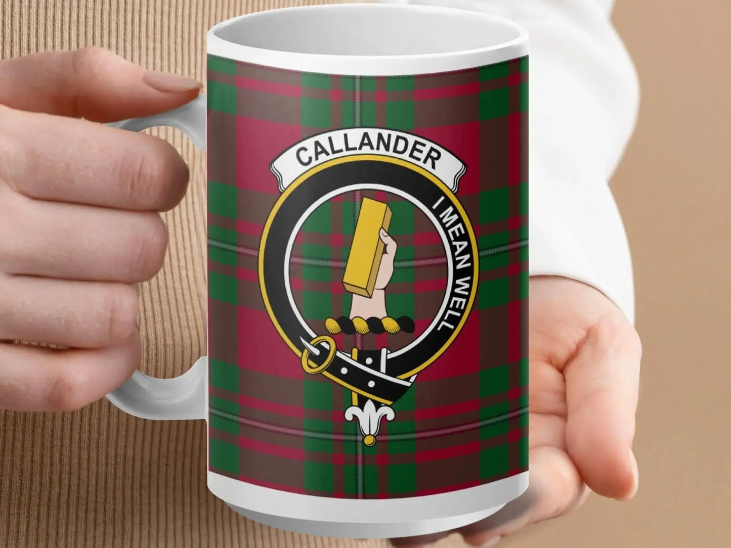 Callander I Mean Well Plaid Design Mug product