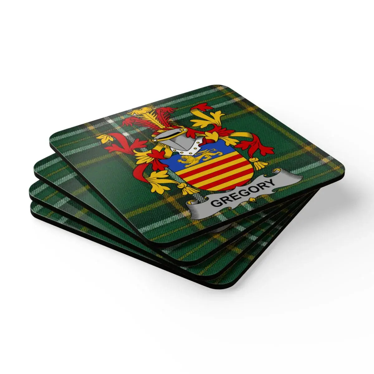 Personalized Gregory Family Crest Coasters product type