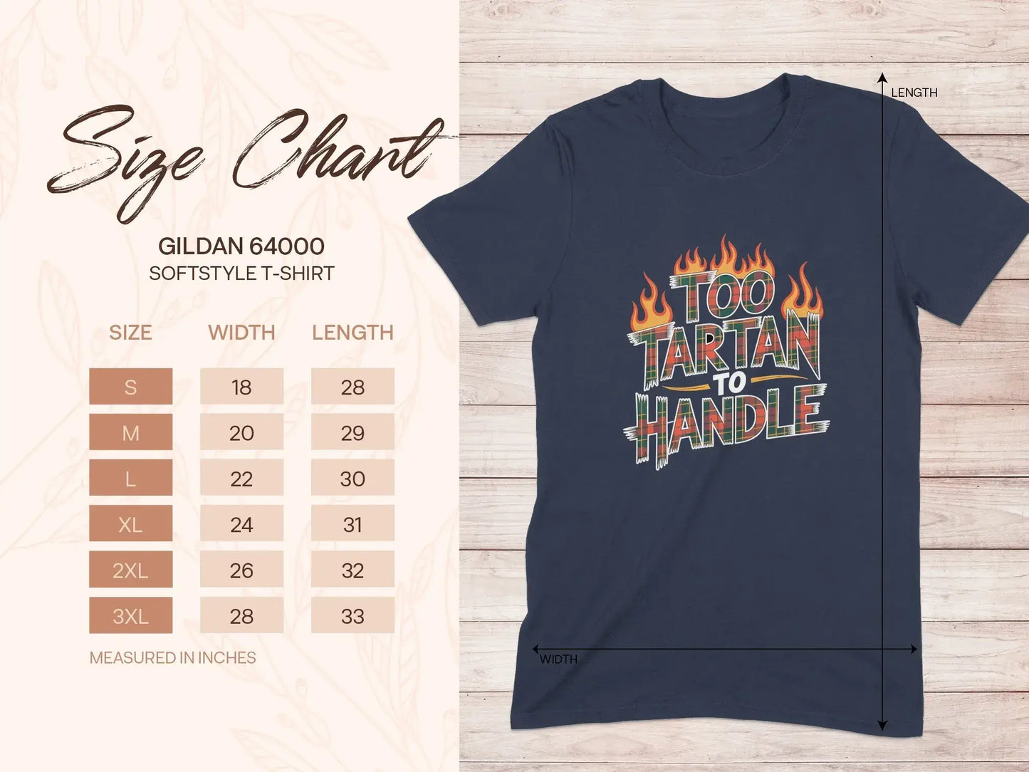 Too Tartan To Handle Graphic T-shirt product