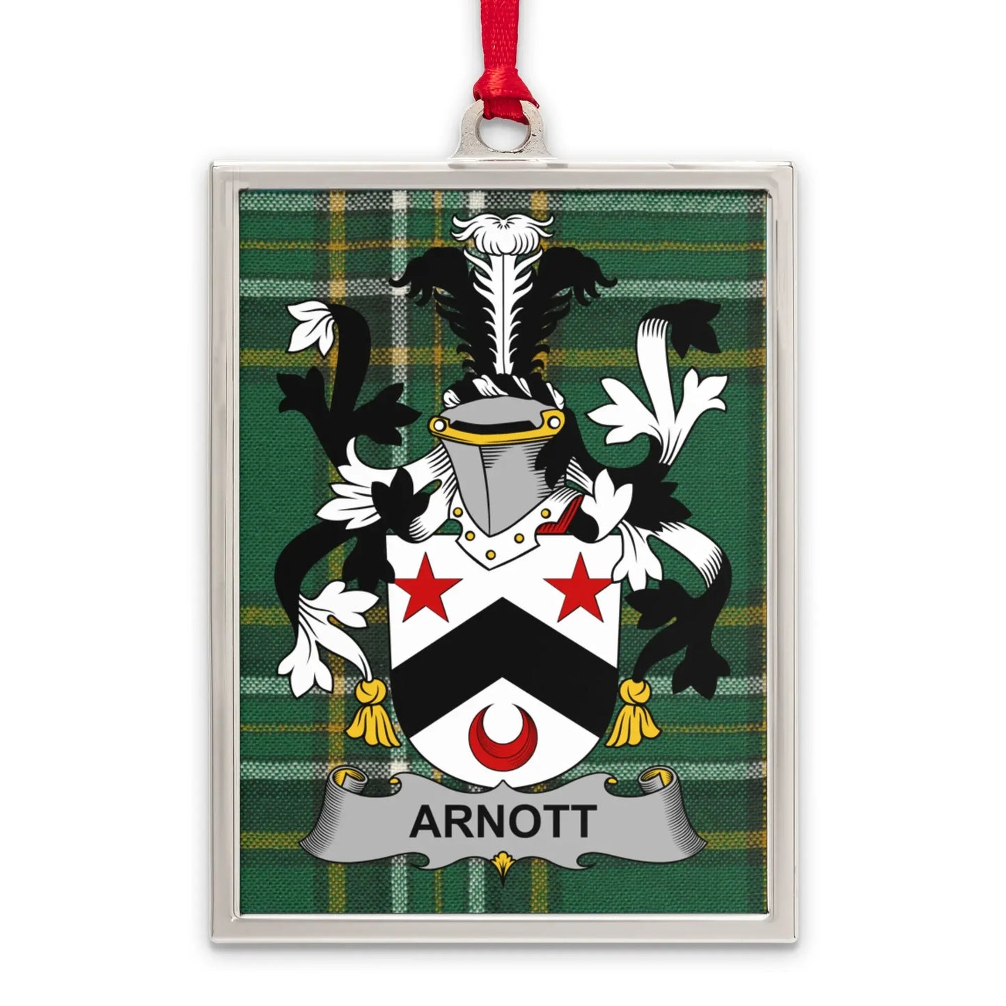 Arnott Family Crest Tartan Pattern Christmas Ornaments