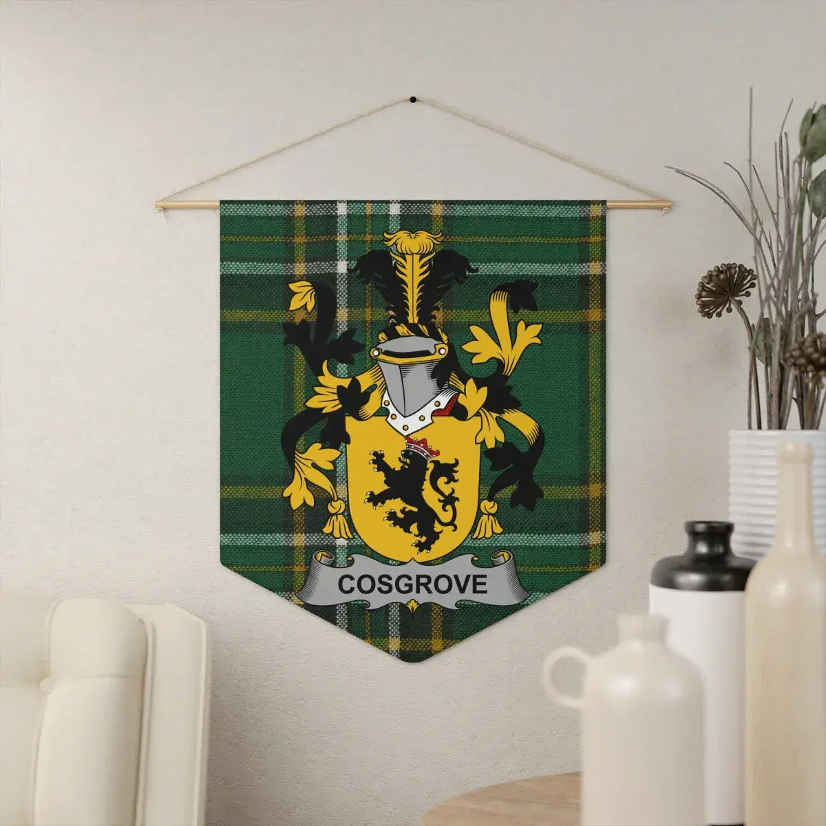 Personalized Family Crest Wall Hanging Decor Product