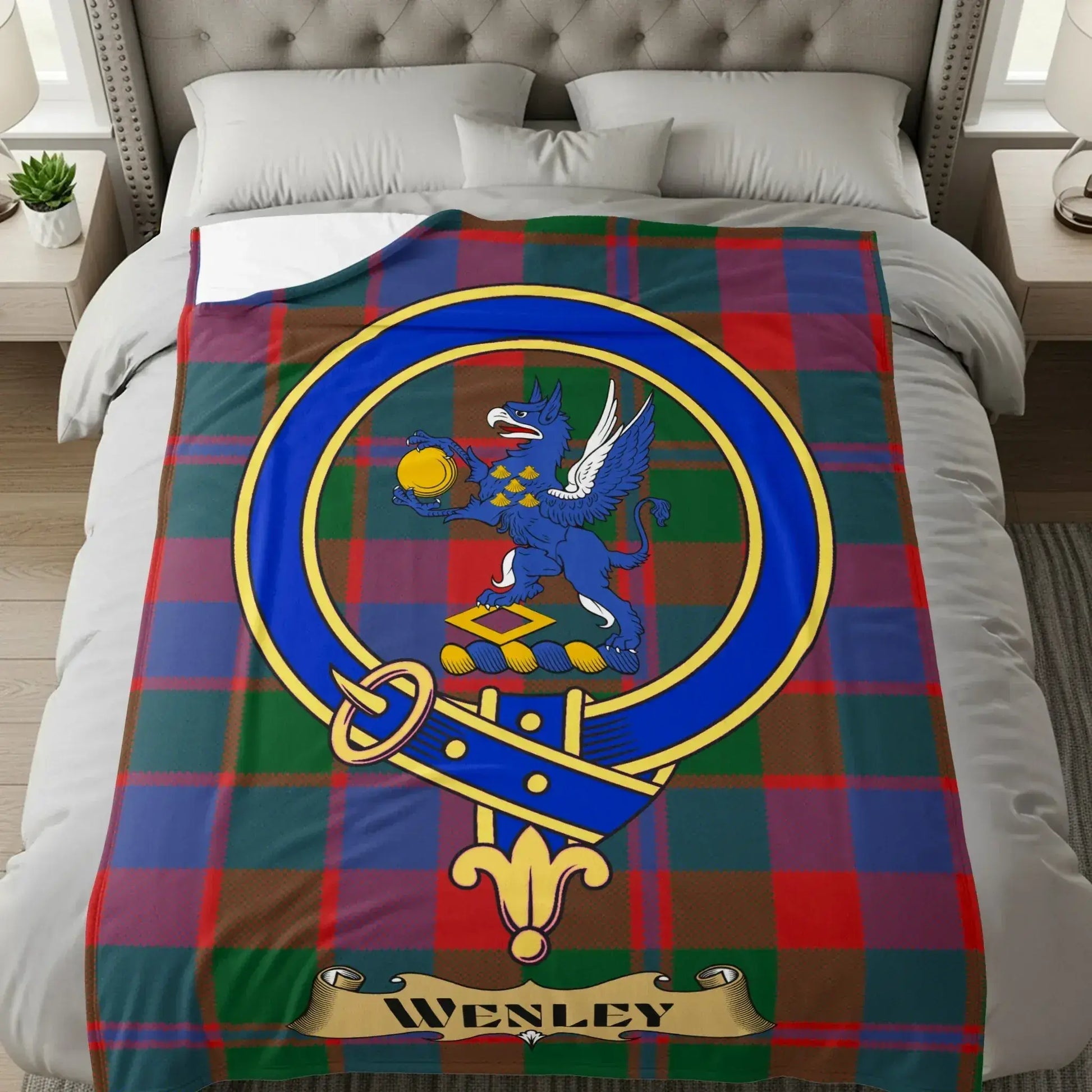 Colorful Scottish Tartan Design Blanket Product