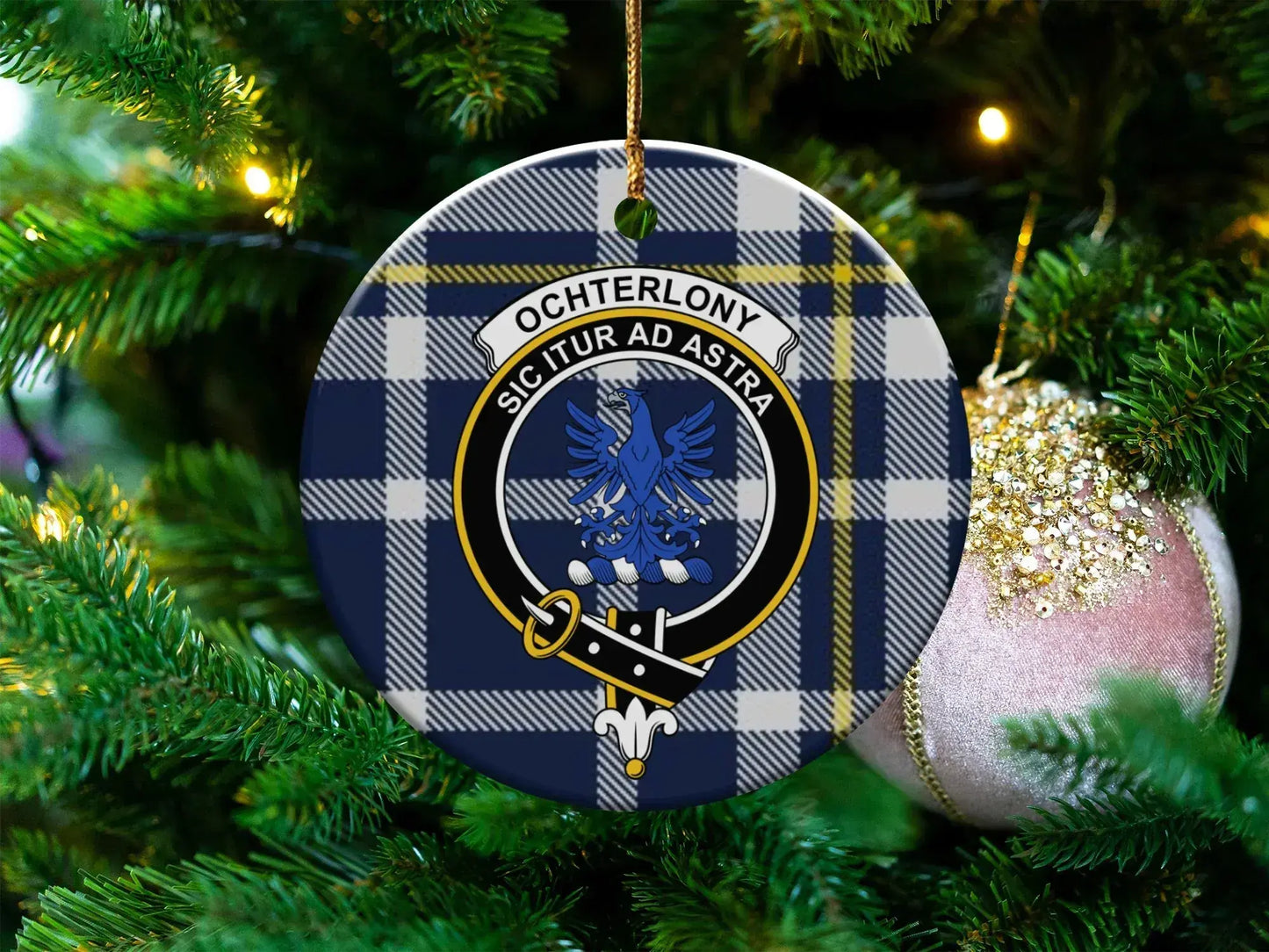 Ochterlony Family Crest Christmas Tree Ornament product