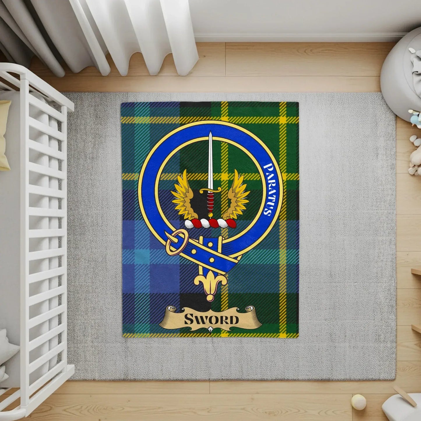 Paratus Sword Clan Crest Tartan Weave Rug product