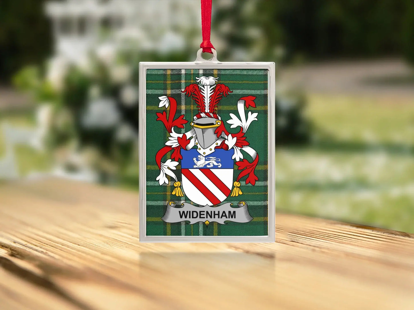 Widenham Family Crest Plaid Ribbon Hanging Home Decor product