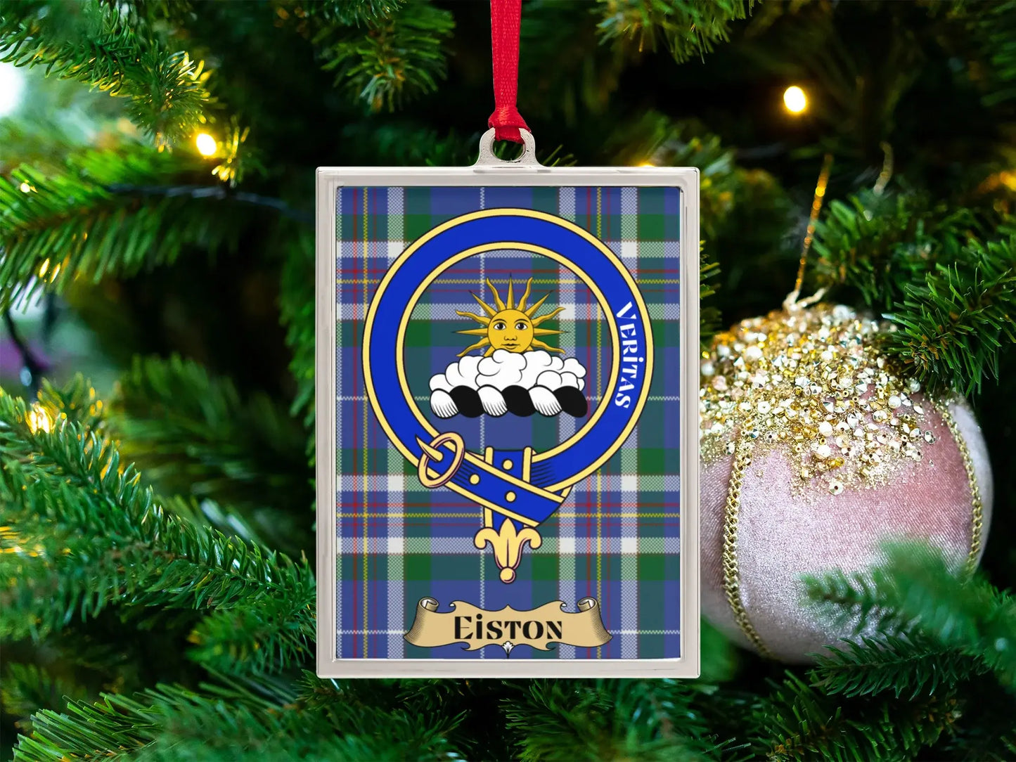 Scottish Family Tartan Crest Custom Christmas product type