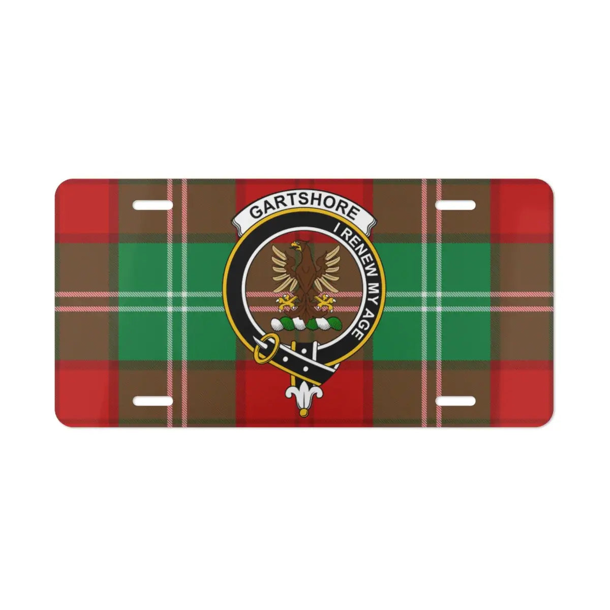 Gartshore Plaid Pattern Novelty License Plate product