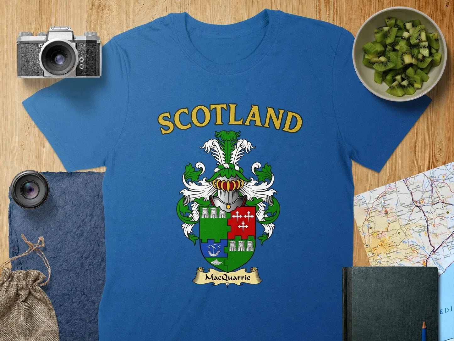 Scotland MacQuarrie Family Crest Graphic T-shirt product type