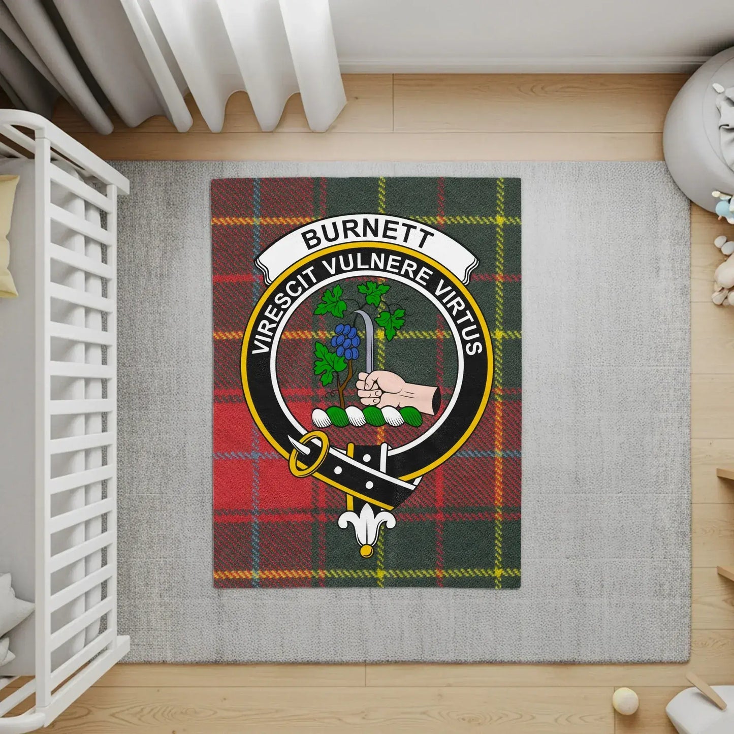 Burnett Virescit Vulnere Virtus Plaid Rug product