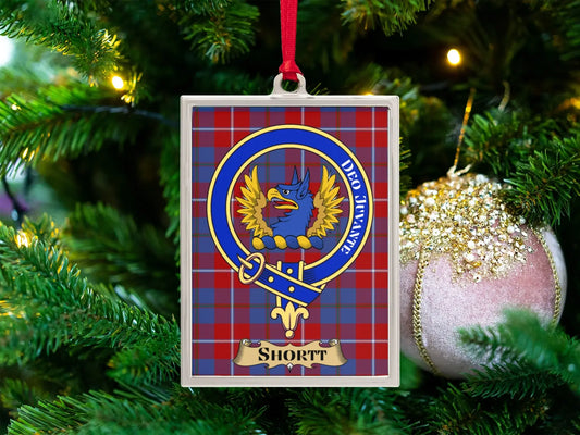 Vibrant Clan Crest Tartan Pattern Ornament product