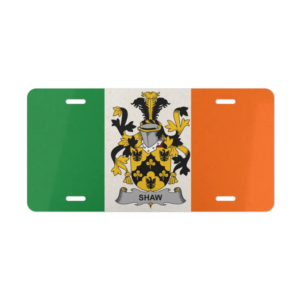 Shaw Irish Crest Custom License Plate product