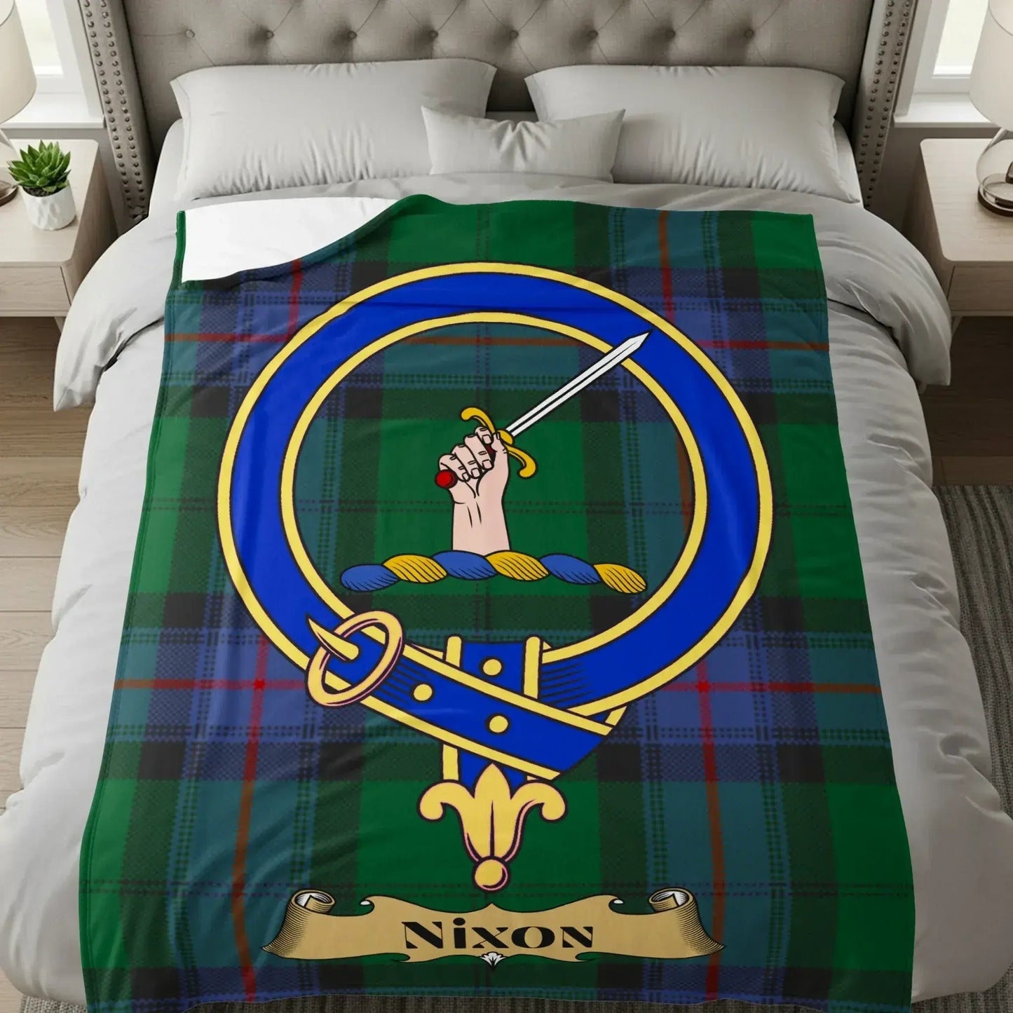 Clan Crest Plaid Design Cozy Personalized Blanket product