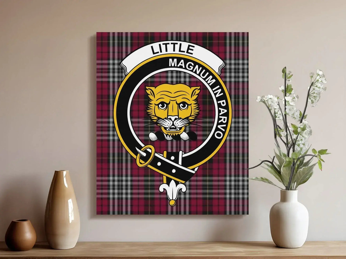 Little Magnum In Parvo Tartan Crest Canvas - Celtic Ancestry Gifts