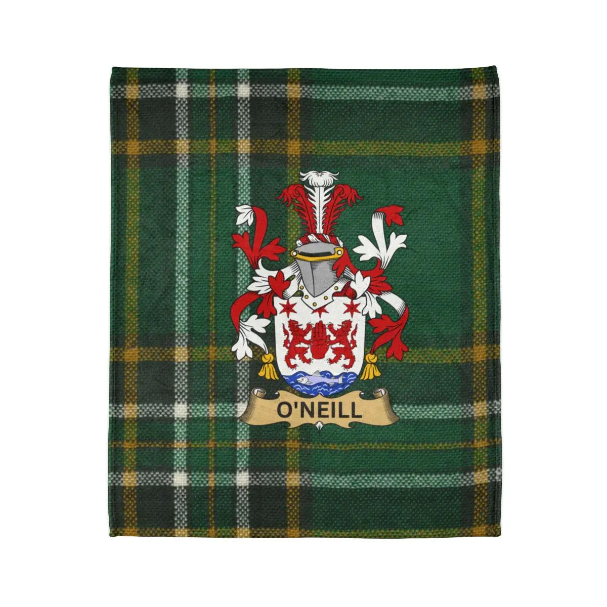 O'Neill Family Crest Green Plaid Blanket product