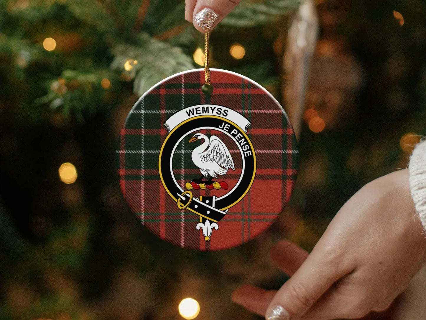 Wemyss Je Pense Tartan Christmas Tree Ornament Product