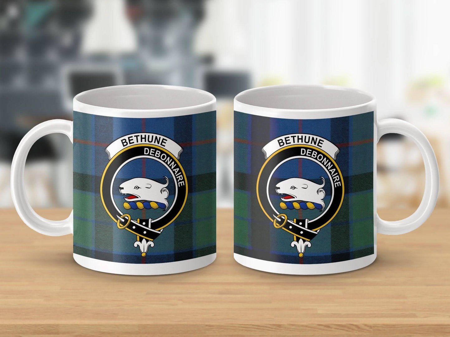 Bethune Debonnaire Crest Tartan Mug product