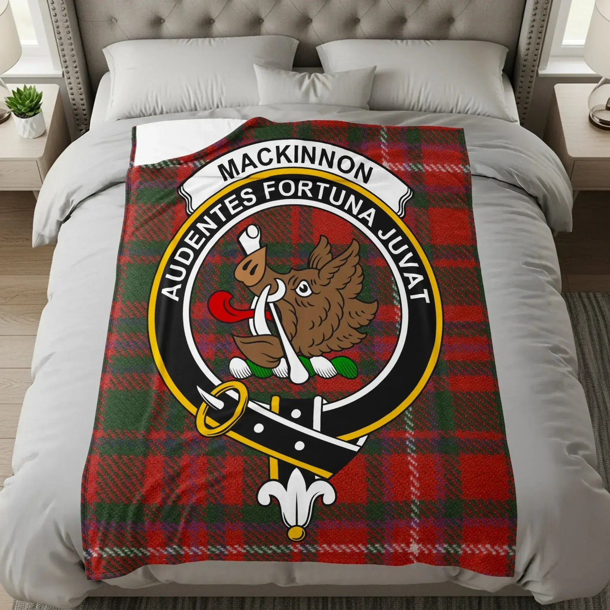 Mackinnon Audentes Fortuna Juvat Tartan Blanket product