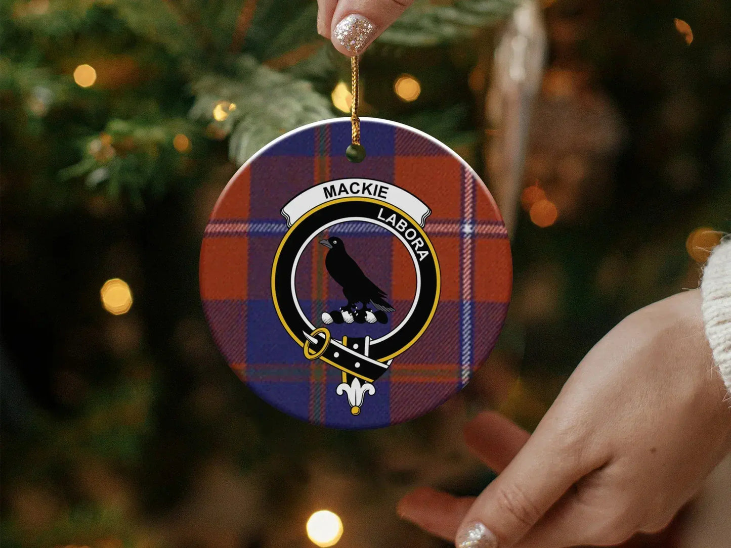 Clan Crest Plaid Christmas Tree Ornament product