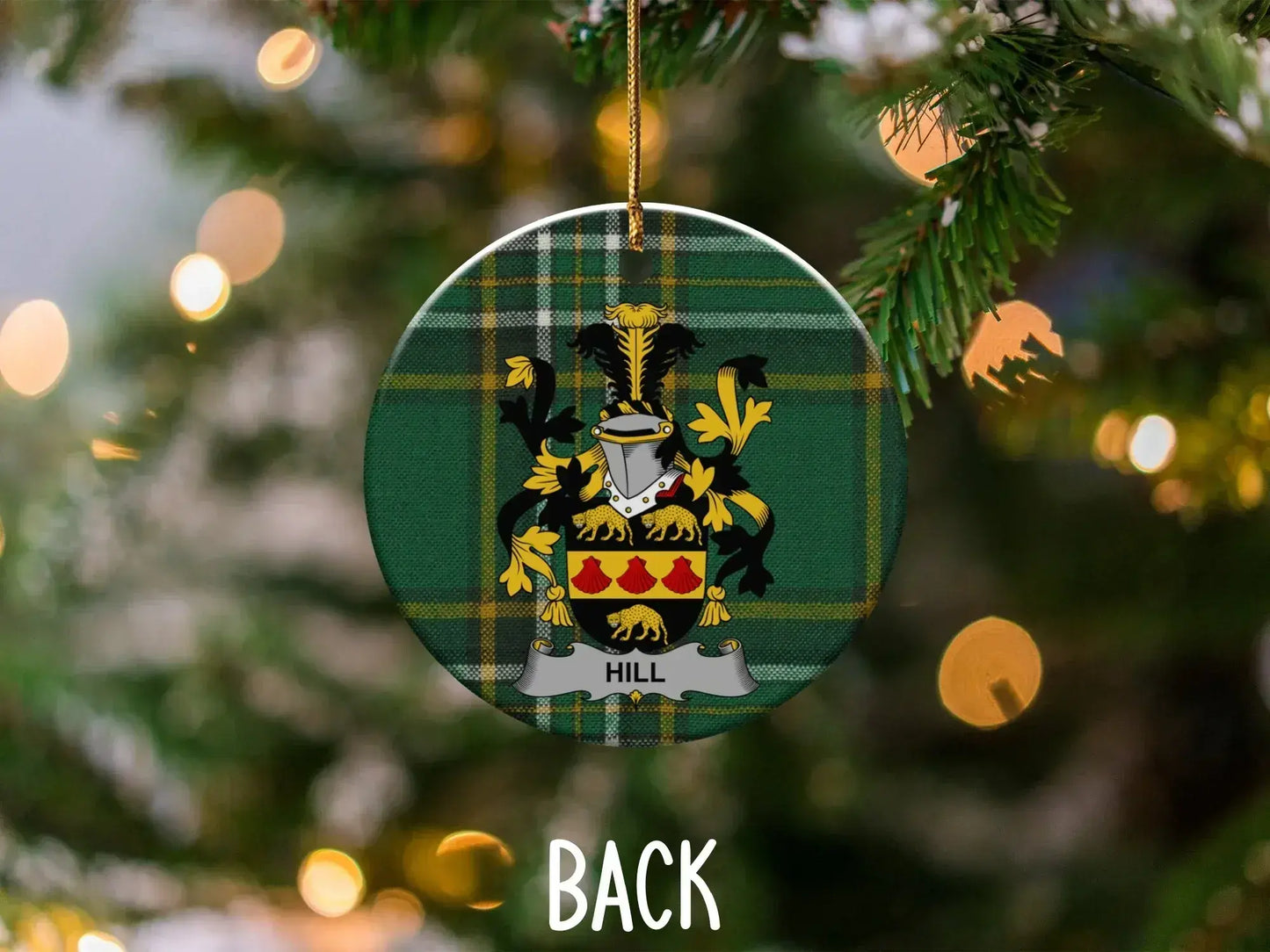 Personalized Family Crest Christmas Ornament product
