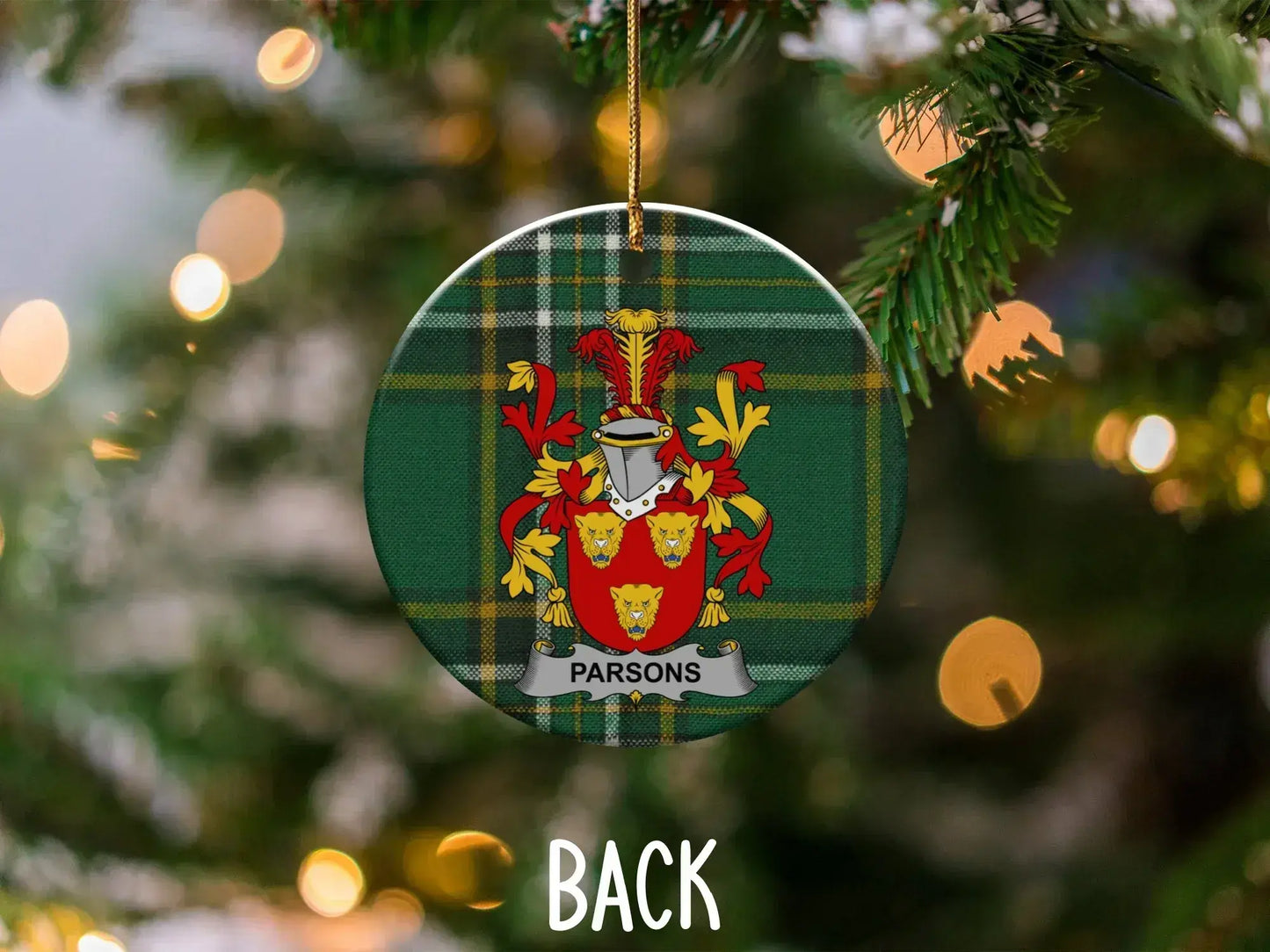 Personalized Family Crest Holiday Ornament product type