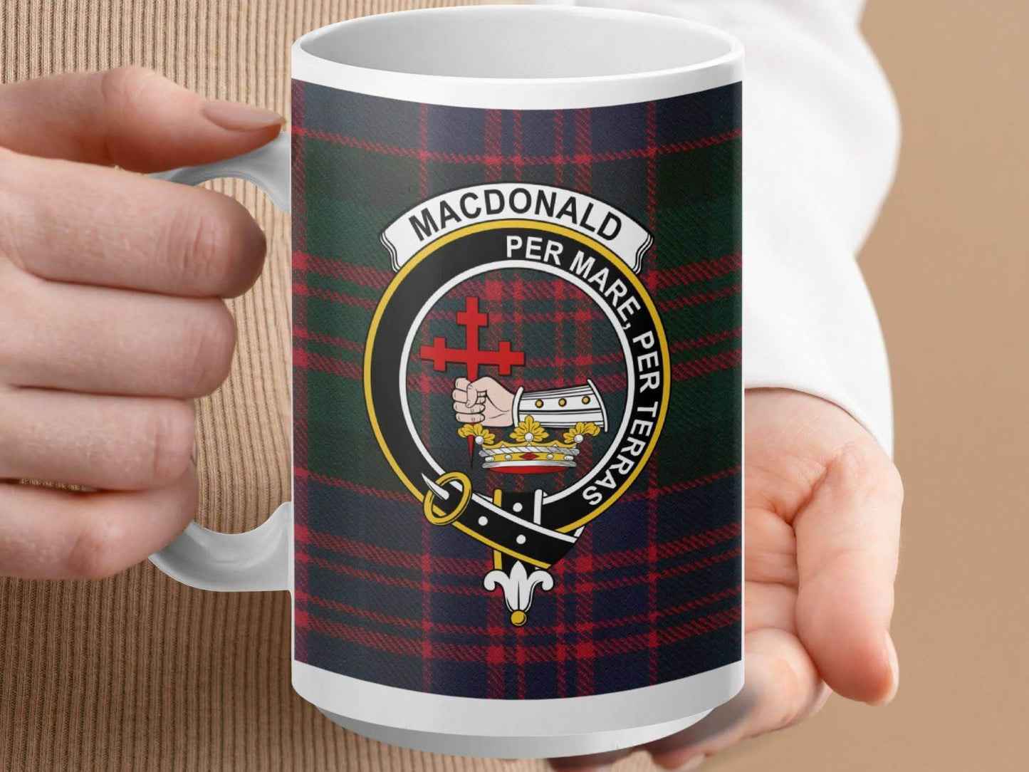 Macdonald Per Mare Per Terras Clan Plaid Mug product