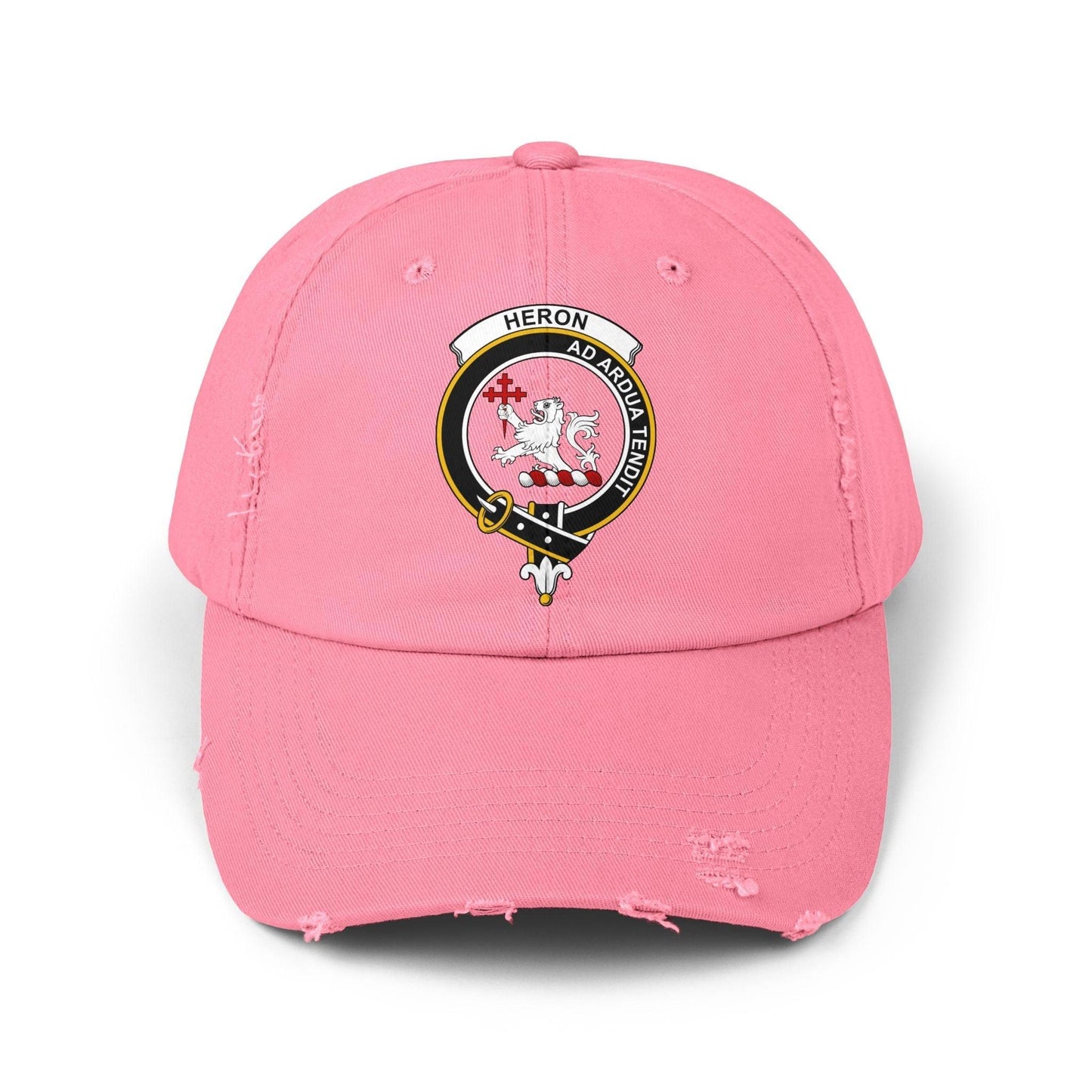 Heron Clan Crest Distressed Style Baseball Cap - Celtic Ancestry Gifts