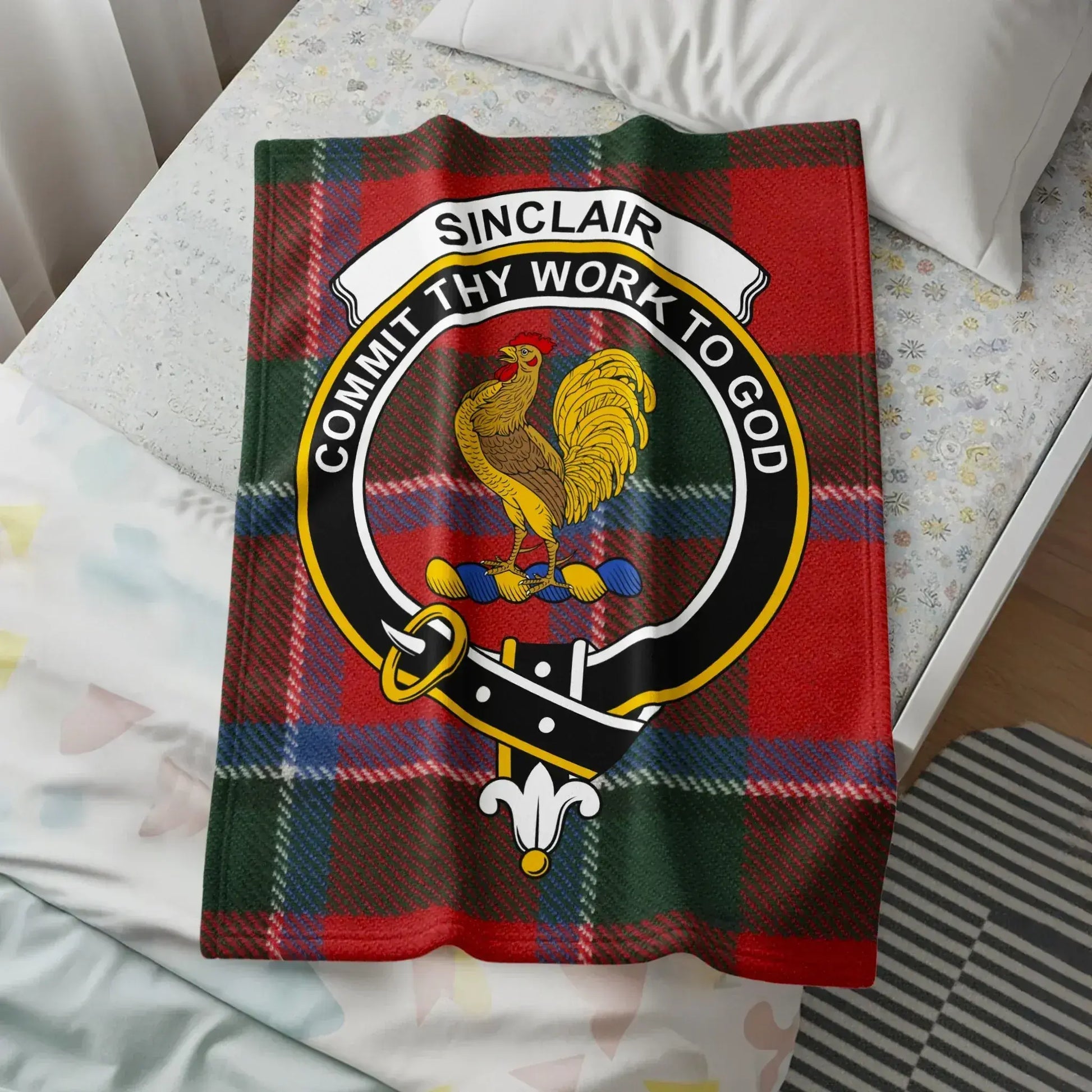 Commit Thy Work to God Sinclair Plaid Blanket product