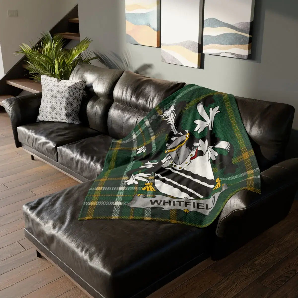 Whitfield Family Crest Green Plaid Couch Blanket product type